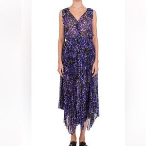 The Kooples Purple Floral Chifon maxi dress